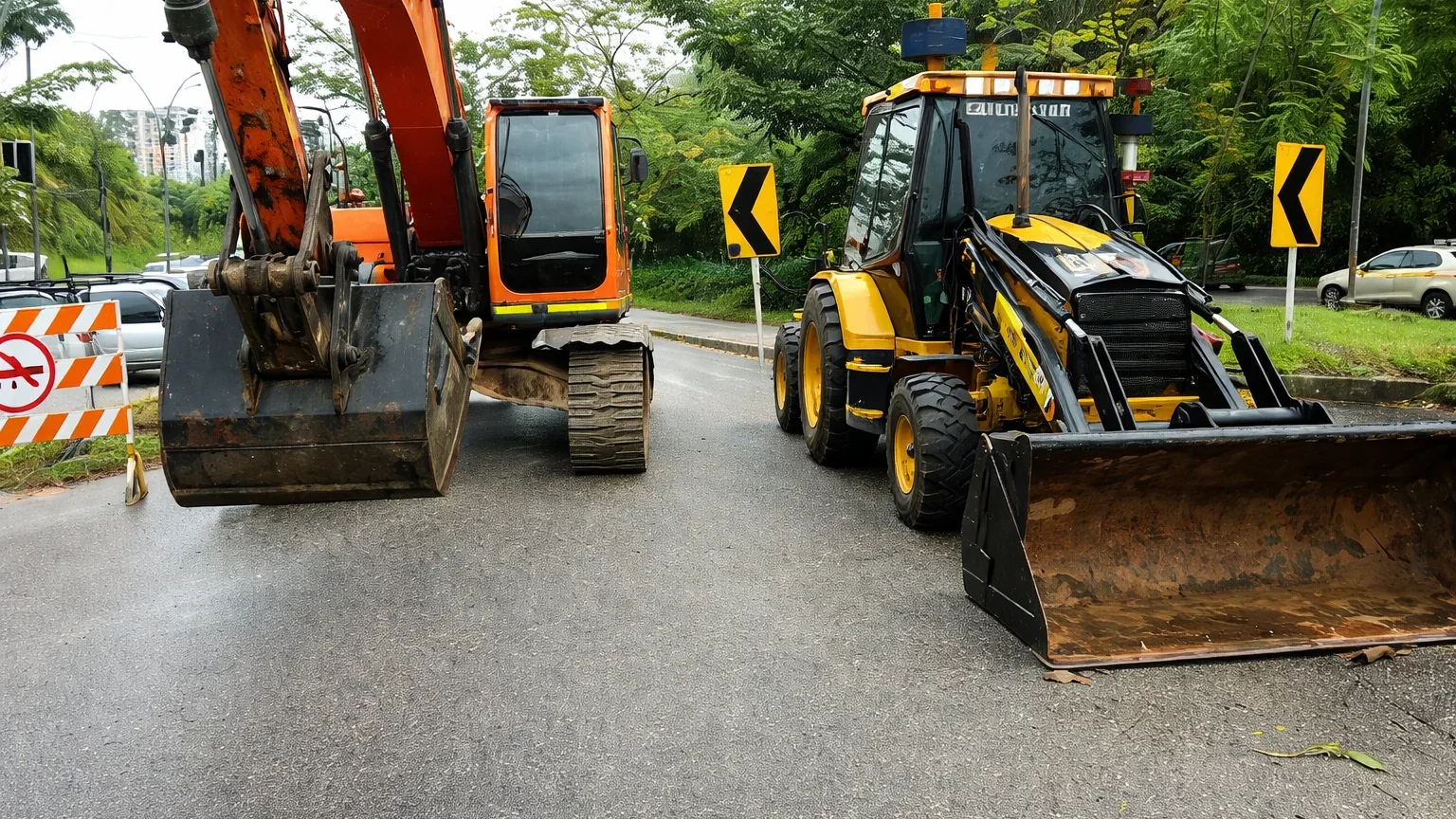 Obras de construcción del tercer carril en la autopista entre Floridablanca y Piedecuesta, proyecto vial que busca mejorar la movilidad en el área metropolitana de Bucaramanga.